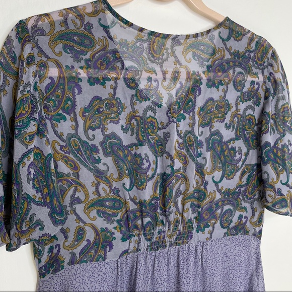 One Fine Day Sheer Chiffon Paisley Top - Picture 6 of 10